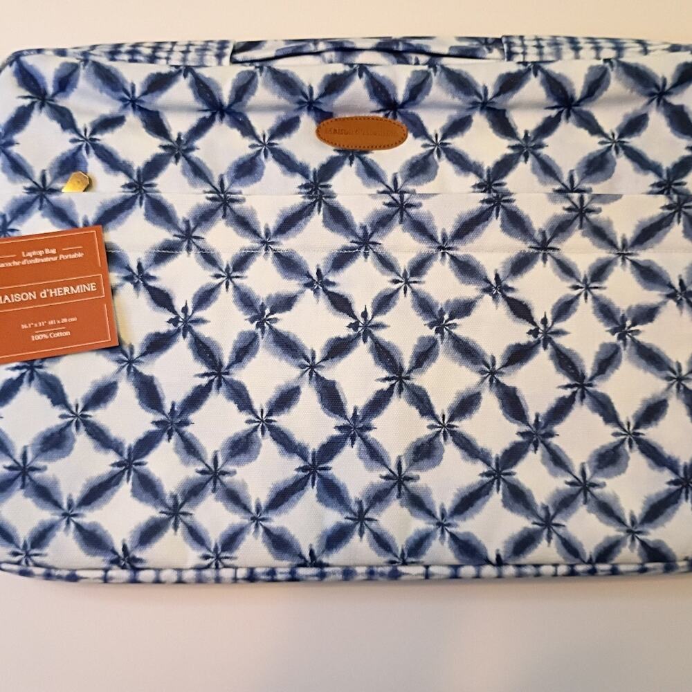 MAISON D'HERMINE Laptop Bag 100% Cotton Canvas